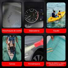 AWCBBT Soldador de Plastico,Plástico Soldadura Máquina Kit 1000pzs,con Alicate y 5 Barritas Termofusibles,4 Clavos Termofusibles Diferentes,Soldadura de Plastico para Reparar Plástico Roto,Defensas - negro - Ver 6