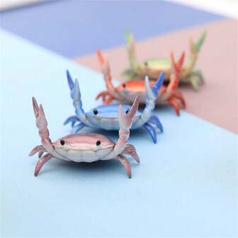 Weightlifting Crab Pen Holder Desk Organizer Pen Stand Figurine Model Desktop Decor Birthday Gift
