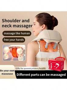 SOKANY Smart Neck Massager (With Heating Function), USB Rechargeable (2000mAh Lithium Battery). Smart Timing, Artificial Kneading, Bi-Directional Kneading Massage, Multiple Massage Modes, Suitable For Neck, Back, Leg, And Shoulder Massage. A Perfect Gift For Parents And Friends. - Multicolor - View 12