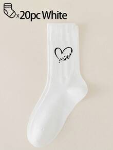 40只/30只/24只装男女通用舒适运动袜，适合运动和训练，女士长袜，适合休闲和商务穿着，抗菌、柔软、黑白配色，防臭、吸湿排汗、轻便透气，适合秋冬季节，另有20只/10只/8只/6只/4只/2只装可选。透气性极佳。 - 彩色 - 查看 58