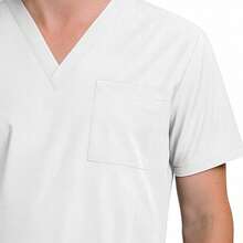 Men Scrub Jumpsuits - White - View 2