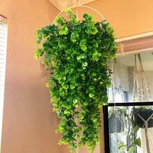 1/2pcs Artificial Plants, Hanging Planter, Wall Hanging Rack Decor, Suitable For Indoor, Outdoor, Living Room Shelf Decor, Home Decor, Room Decor, Garden Decoration, Wall Decoration