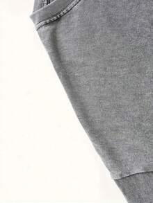 230g Washed, I Am Allergic To People Printed T-Shirts, High-Quality Batik Cotton Vintage Fashion Brand T-Shirts, Men's T-Shirts, Summer T-Shirts, Holiday Gifts, Perfect Gifts. - 深灰色 - 查看 4