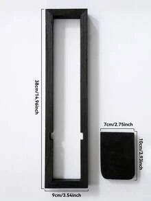 1个/2个壁挂式烛台壁灯 - 乡村木框悬挂装饰 - 现代农舍长方形 - 客厅卧室走廊婚礼派对墙面装饰，复古农舍风格木质壁挂架，黑色简约几何设计，适用于室内客厅墙面、窗户、壁炉架、室外花园墙面（不含蜡烛） - 彩色 - 查看 16