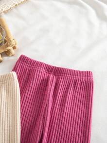 Zestaw 3 modnych i uroczych, jednokolorowych, elastycznych legginsów z wysokim stanem dla młodych dziewcząt, dzianinowe, miękkie i wygodne, koronkowe nogawki, swobodny i uniwersalny styl, idealne na wiosnę i jesień, zajęcia na świeżym powietrzu, do szkoły, joggingu na świeżym powietrzu, jazdy na rowerze, spotkań towarzyskich, imprez i codziennego wypoczynku