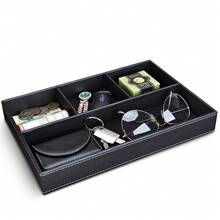 4-Grid Storage Organizer - Multipurpose Desktop, Nightstand, Drawer Organizer Box - Jewelry, Fashion Glasses, Phone, Watch, Perfume, Lipstick Storage Tray Divided Container, Holiday Gift - Multicolor - View 13