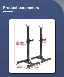 Soporte para mancuernas de altura regulable, color negro