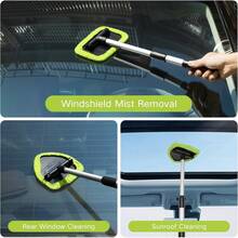 11pcs Auto Windshield Cleaning Kit With 6 Reusable Microfiber Pads, 2 Spray Bottles, Extendable Handles - Green, Popular Auto Cleaning Essential - 粉色 - 查看 8
