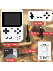 Console de Jogo Portátil WEDO 2025 Novo e Atualizado com Tela IPS de 3,5 polegadas, 400 Jogos Integrados, Jogos de Vídeo Portáteis com Suporte para Gamepad e Saída para TV, Presente de Jogos Retrô