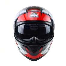AINHFAAD Breathable Motorcycle Helmet Flip Up With Dual Visor Inner Blue Lens Anti Glare All Season Warm  Unisex Riding Helmet, 202 - Chasing the Wind, Bright Red - View 8