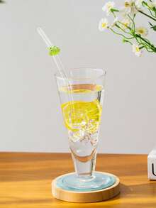 1/3/8PCS Cartoon Animal Head Glass Straw For Transparent Iced Drinks Like Milkshakes, Juices, Cocktails - Reusable Colorful Bendy Glass Straw For Party ,Kitchen,Christmas - Transparent - View 11