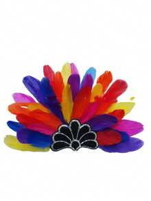 Women's Feather Sequin Headpiece - Carnival Party Stage Performance Showgirl Headwear Accessory Halloween Costume