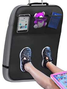 2 件/1 件汽车座椅靠背保护套 + 3 个口袋收纳袋，超大防水踢脚垫后座保护套，汽车座椅靠背套，用于防止灰尘、污垢和划痕 - 通用汽车内饰保护套，汽车内饰保护配件 - 彩色 - 查看 11