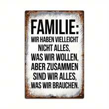 1 Piece German Vintage Metal Wall Art Sign With Quote 'Family: We May Not Have Everything We Need, But Together We Are Enough' - Rustic Iron Art Home Decor For Farmhouse, Office, Bar - Perfect Family Gift For Bedroom, Living Room Or Holiday Decoration, Distressed Effect - Mix - View 7