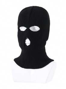 1 件女士针织拉法帽，带 3 孔面罩，适合滑雪、骑行、保暖万圣节冬季秋季 - 粉色 - 查看 9