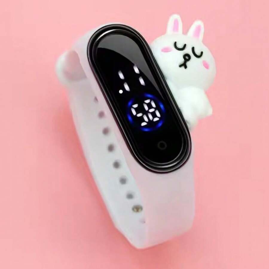 Este es un reloj deportivo electrónico digital con diseños de caricaturas para niños, el color se envía aleatoriamente. - Color aleatorio - Ver 1