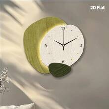2 D plat, 1 pièce Horloge murale décorative minimaliste moderne et créative, mouvement à quartz super silencieux sans tic-tac, convient pour la décoration de la chambre, de la salle à manger, du salon, du bureau, du canapé et des murs, décoration d'intérieur