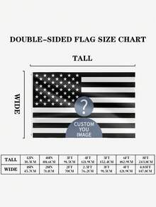 1pc Customized Outdoor Flag In Multiple Sizes, Photo Customized Outdoor Flag, 4th Of July Customized, DIY, Double-Sided Flag, Yard Decor, Outdoor Decor, Home Decor, Suitable For All Seasons, Gift For Family, Personalized Gift, Flag Pole Not Included