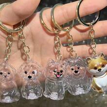 Adorno colgante de moda para el recuerdo del pelo de mascota, llavero de cachorro lindo, recuerdo del pelo de perro/gato, caja de almacenamiento creativa con llavero - Multicolor - Ver 1