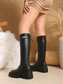 2025 New Summer/Early Autumn/Autumn/Spring Women's Boots, Mid-Calf/Knee-High Rider Boots, Wide Leg Opening,Party