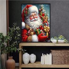 1 قطعة [30*30سم/11.8*11.8بوصة][40*40سم/15.7*15.7بوصة][30*40سم/11.8*15.7بوصة][40*50سم/15.7*19.6بوصة] طقم رسم الماس 5D أكريليك، بنمط سانتا كلوز، مناسب للمبتدئين البالغين DIY فسيفساء فن الماس، رسم الماس كامل بالحفر اليدوي DIY، قابل للتطبيق على ديكور جدران غرفة المعيشة والنوم والمكتب، هدية فنية مفاجئة لديكور المنزل للعائلة والأصدقاء