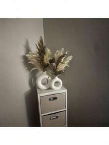 10 件/20 件/30 件白色人造蒲苇草装饰 17.3 英寸小号假芦苇羽毛花束，棕色蒲苇草装饰波西米亚风格房间花卉装饰婚礼花瓶门花环装饰，卧室装饰，波西米亚风婚礼装饰，地板装饰，仪式背景人造花束，母亲节礼物，生日周年纪念礼物，DIY 花环装饰