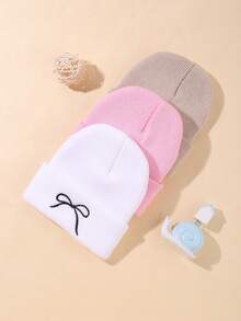 3 件套温暖婴儿冬季帽子 – 柔软针织帽，适合男婴和女婴 - 彩色 - 查看 7