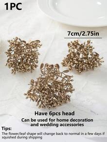 1 Bó hoa (6 cành) Cây nhân tạo, Chữ cái lá nhỏ, Bó hoa tự làm, Nguyên liệu làm vòng hoa, Phụ kiện hộp kẹo, Trang trí nhà cửa, Trang trí đám cưới, Hoa cài cổ tay cô dâu, Hoa cài áo chú rể, Nguyên liệu làm phụ kiện đội đầu, Quà tặng ngày Valentine, Trang trí năm mới, Phụ kiện bánh sinh nhật, Cây giả, Trang trí phòng, Trang trí mùa thu, Trang trí sân vườn mùa thu, Trang trí bàn, Trang trí nhà cửa, Trang trí Giáng sinh - Vàng đen - Xem 2