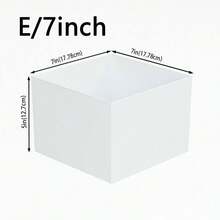 5-Sided Acrylic Food Display Stand, Hollow Bottom, Suitable For Buffet, Brunch, Wedding, Party - White - View 13