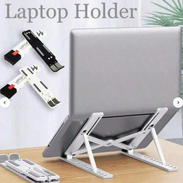 1pc Cooling Bracket Foldable & Adjustable Laptop Stand, Fits All Laptop Models Cooling Pad, Desktop Tablet Holder, Plastic Material, Angle Adjustable, Suitable For Students, Employees, Freelancers, Office, Dorm, Home Study, Outdoor Work, Laptop Support, Cooling, Angle Adjustment, Tablet Support, Apply To Netbook Phones And Pad Laptop Laptop Computer Notebook PC Notepad, Back To School, Birthday, Graduation Season