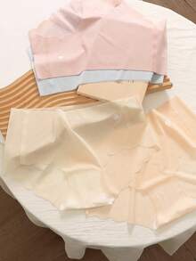 5 Pieces Women's Ice Silk Bikini Panties - Ultra-Thin And Seamless Lingerie For Everyday And Special Occasions, Soft Pastels And Neutrals - Elegant Everyday And Formal Wear, Versatile Lingerie, Minimalist Design, Lightweight Material, A Must-Have For Fashionable Women, Random Colors - 混合色 - 查看 5