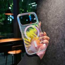 Ốp điện thoại từ tính chống sốc tương thích với iPhone 17, 16 Pro Max, họa tiết lông vũ nhiều màu sắc, bảo vệ từ tính cho các dòng 13/14/15/16Pro, chống nước, chống sốc, chống rơi, chống trầy xước, quà tặng mùa xuân. - Nhiều màu - Xem 10