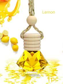 1 Stück Aromatherapie Öl, Hängender Anhänger Aromatherapie, Glasflasche mit Holzdeckel, Aromatherapie für Autos, Autohaken, geeignet für Schränke um die Luft frisch zu halten, Auto/Heim Dekoration, geeignet für alle Arten von Kleidung, Toiletten, Schlafzimmer, Kleiderschränke, Wohnzimmer