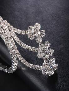 多层水晶花臂链，几何水晶手链配件 - 花型 - 查看 3