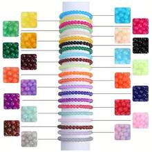 Bộ 700 hạt cườm thủy tinh tròn 6mm, thích hợp làm vòng tay, vòng cổ, bông tai, trang sức thủ công. - Nhiều màu - Xem 6