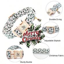 Elegante collar de perro con pequeña cola para Navidad, collar de mascota suave y ajustable para perros en época festiva