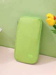 High-Quality Travel Passport Wallet With Zipper, ID And Credit Card Holder, And Phone Pocket - Black And White Mesh Storage Bag, Portable Foldable Silicone Storage Bag | Essential Vacation Secure Document Storage | Stylish Design, Perfect For All Seasons: Spring, Summer, Fall, Winter, And Family Vacation Passport Holder - Multicolor - View 17