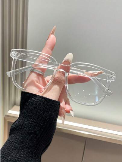 1 Piece Of Transparent Box Retro Style Women's Glasses For Halloween Witch/Retro Character Dressing Up Accessories Made Of Plastic Material, Resistant To Falling, Suitable For Campus Activities/Daily Reading