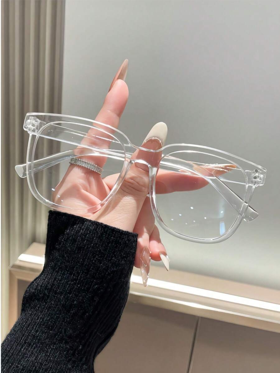 1 Piece Of Transparent Box Retro Style Women's Glasses For Halloween Witch/Retro Character Dressing Up Accessories Made Of Plastic Material, Resistant To Falling, Suitable For Campus Activities/Daily Reading - 彩色 - 查看 1