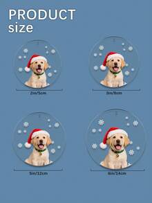 1pc Customized Photo & Name Decoration, Personalized Name Acrylic Christmas Ornament, Snowman Design, Round Shape, Decor For Scene, Room, Home, Holiday Party, Calendar - Multicolor - View 7