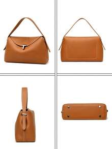 Damen Handtasche, kann als Handtasche oder Umhängetasche getragen werden, kissenförmige Tasche, T-Verschluss Umhängetasche, Hunderte von Stilen für Damen Pendlertaschen, Damen Schultertasche, einfarbige Klapptasche, geeignet für Frauen, Büromitarbeiter, Mütter mittleren Alters, Büropersonal, Arbeitsweg, Outdoor-Nutzung - Verschiedenfarbig - Übersicht 11