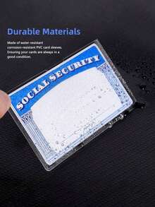 Medicare Card Holder Protector Sleeves, Clear PVC Waterproof Medical/Credit Card, Business/Social Security Card Protector - Clear Vinyl Plastic Covers For Insurance & Social Security Metro & License Or Credit Cards(Only Card Holder) - Clear - View 3