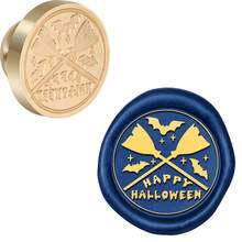 CYFUN DESIGN 1 buc Halloween dovleac ceară sigiliu ștampilă cap Retro alamă etanșare ștampilă cap doar pentru petrecere invitație plic sigilare felicitare cadou ambalaj vin pachet decor - Aur - Vizualizare 10