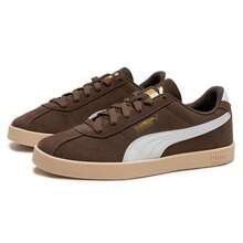 Zapatillas deportivas ligeras y casuales para uso al aire libre Puma Club II 397444-15, unisex - Marrón-Puma Blanco-Dorado - Ver 3