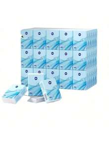 40 piezas Pañuelos de papel portátiles en bolsa, pañuelos de bolsillo mini portátiles para estudiantes y viajes - Multicolor - View 3