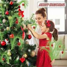 8pcs/2pcs Christmas Tree Branch Decorations, Suitable For Christmas Tree Topper And Home/Office Decor, No Power Needed, No Feathers, Hanging Design, Christmas Decoration, No Battery - Multicolor - View 6