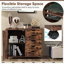 Home Office Cabinets - Brown - View 4