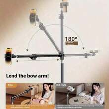 1 Stück ausziehbarer, faltbarer und drehbarer Smartphone Selfie Ständer, Tischstativ für Overhead-Aufnahmen, multifunktionaler Ständer für Livestreaming, Geschenk für Familie und Freunde, ohne Batterie