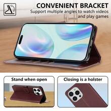 ZZXX Ví có khe cắm thẻ Khung ảnh hỗ trợ chức năng từ tính Ốp lưng da nhân tạo PU tương thích với iPhone 17 Air 16e 15 Pro Max 14 Plus 13 12 11 Dành cho Samsung Galaxy Plus S21 S20 S10 S9 S8 A04s A05s A06 A54 A55 A56 A71 Tương thích với 15T 14T 13T Redmi 15C 14C 13 13C 12 12C 10C 9 9A 9C 9T Bao da doanh nhân chống sốc Túi đựng thẻ - Màu Đỏ Sâu - Xem 6