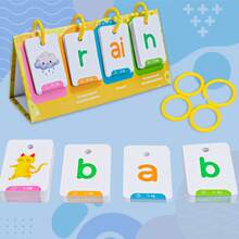 Phonetik Englisch Lernkarten CVC Wörter Vokal Konsonant Tischkalender Lernkarten - Interaktives Rechtschreibspiel, Wortbildungskarten, Phonetik Lernkarten Blitzkartenspiel für Kindergarten Klassenzimmer Lernaktivität Sonderpädagogik Sprachlernen Karten - Verschiedenfarbig - Übersicht 7
